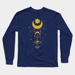 Mystical Moon Vintage Astrology Long Sleeve T-Shirt